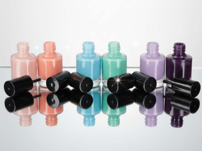 Pink and purple gel polish color combinations for ombre gradient nails.