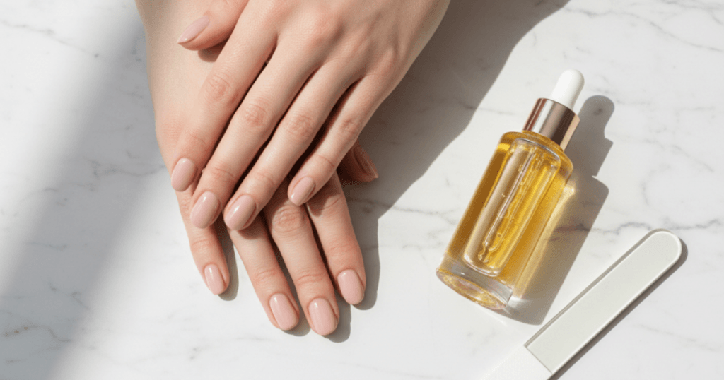 How to maintain healthy natural nails under gel or acrylics - BlueBeek nail care guide